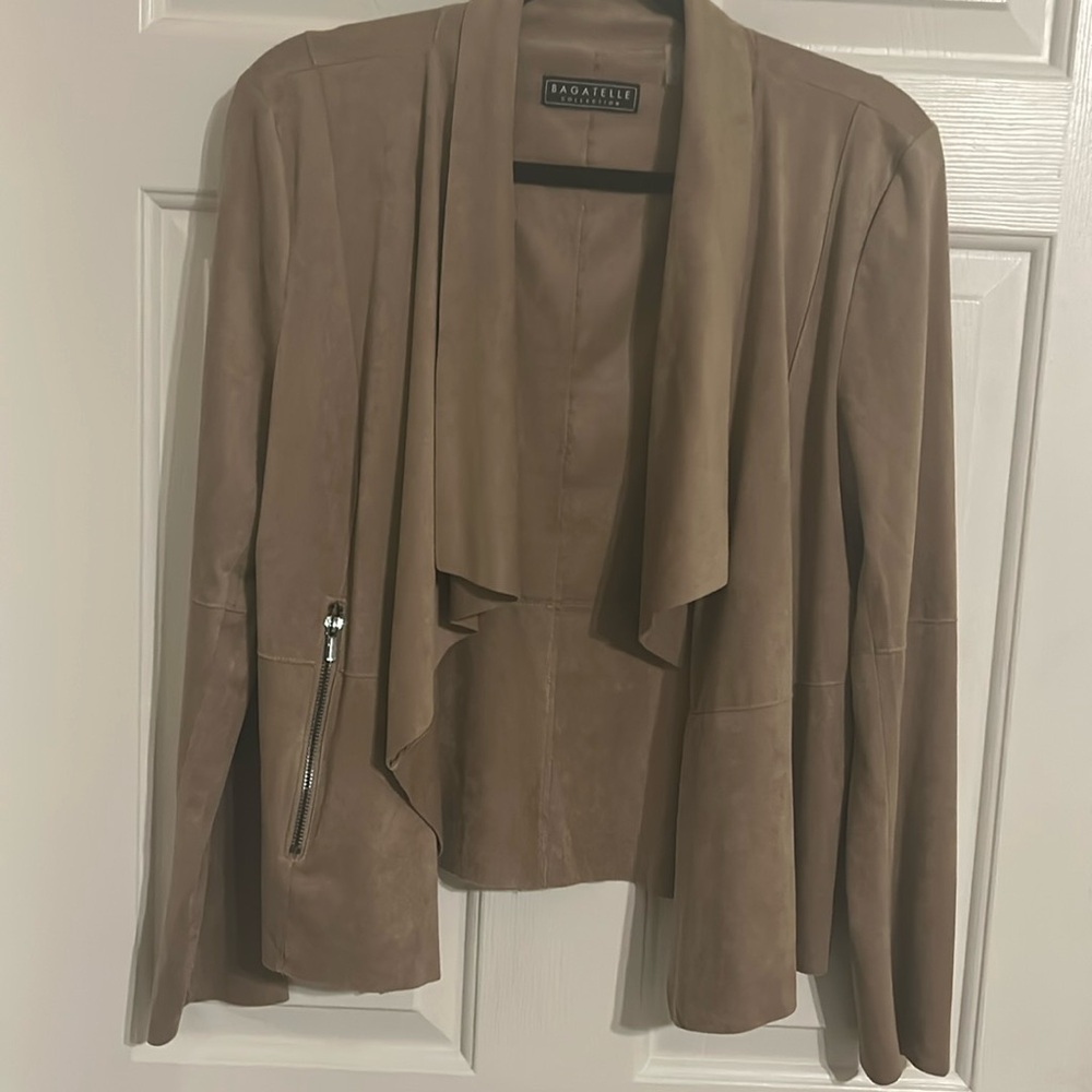 Faux suede jacket. Sz L